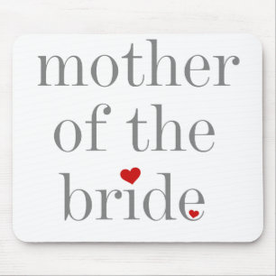 Grey Text Mother of Bride Mouse Mat