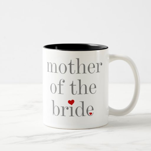 Grey Text Mother of Bride Two-tone Coffee Mug - 13.80 Grey Text Mother of Bride Two-tone Coffee Mug