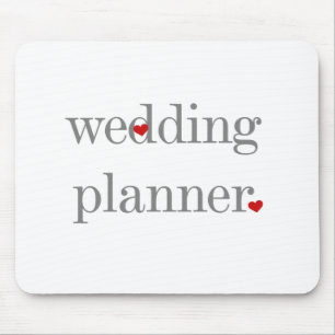 Grey Text Wedding Planner Mouse Mat