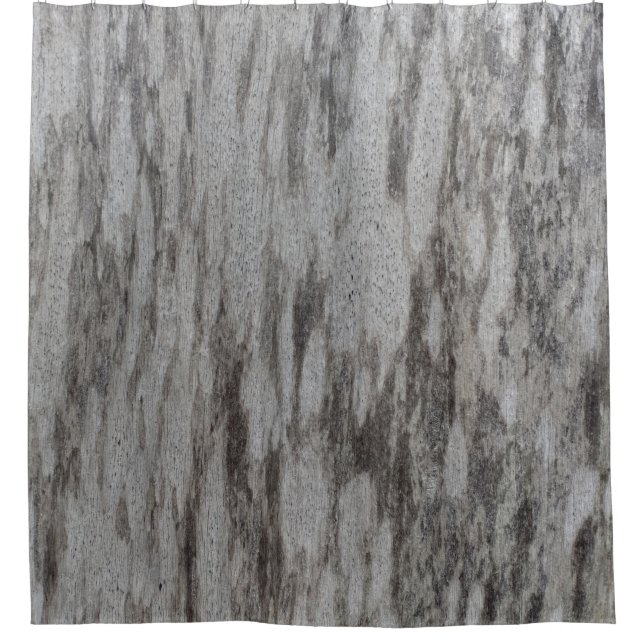 Grey textile shower curtain (Front)