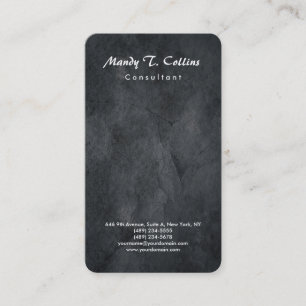 Grey Texture Brush Script Minimalist Modern Business Card