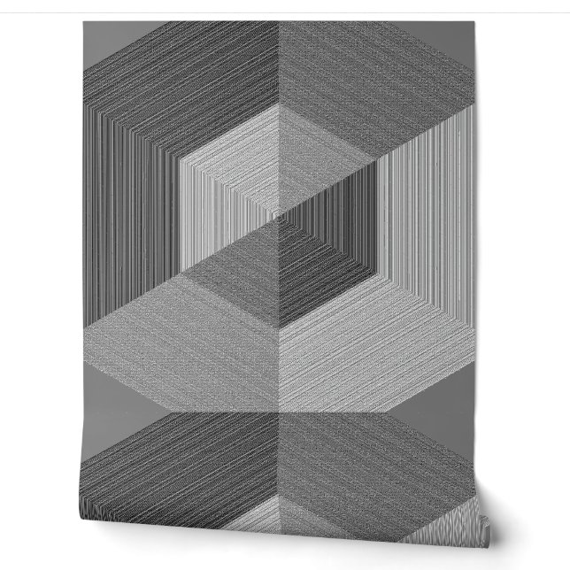 Grey textured 3D effect "Ratti_Creative_Arts"  Wallpaper (Unrolling)