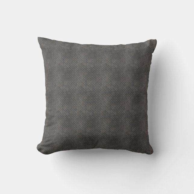 Grey Textured Industrial Metal Cushion (Front)