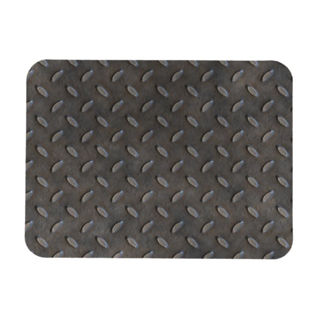 Grey Textured Industrial Metal Magnet (Horizontal)