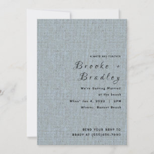 Grey Textured Wedding Invitation