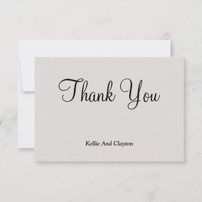 Grey Thank You Cards (Front)