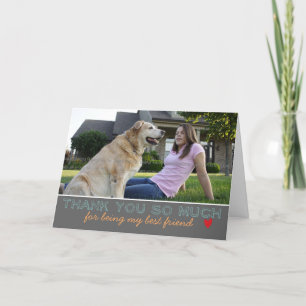 Grey Thank You Photo Greeting Cards   Best Friend