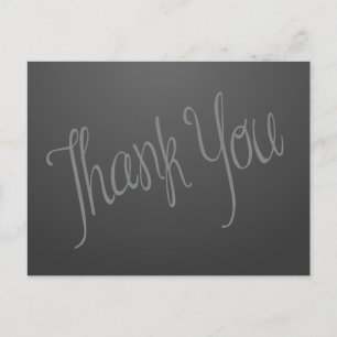 Grey Thank You Post Card