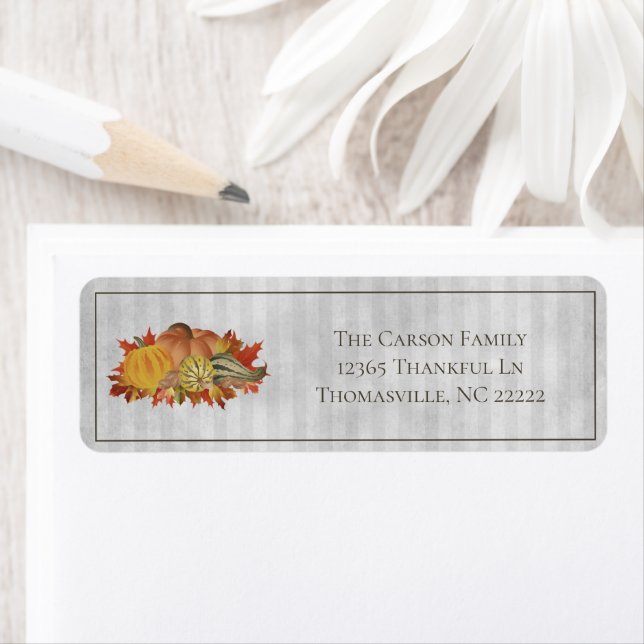 Grey Thanksgiving Pumpkins and Squash Label (Insitu)