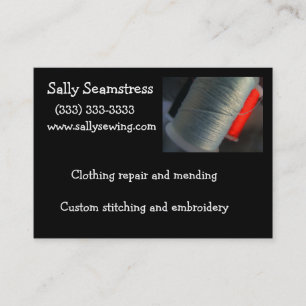 Grey thread business card