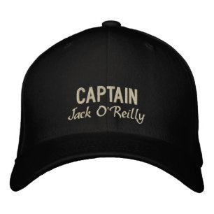 Grey Threads Personalised Captain's Embroidered Hat