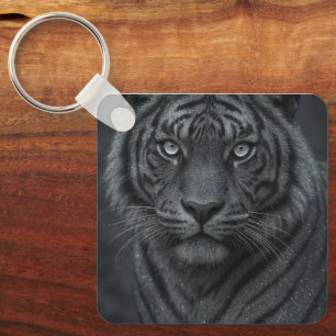 grey tiger keychain