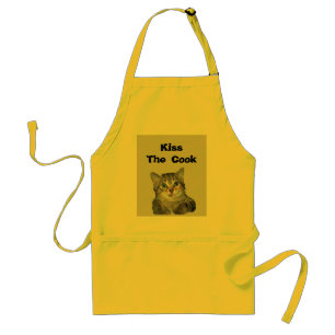 Grey Tiger Kitten with Blue Eyes Standard Apron