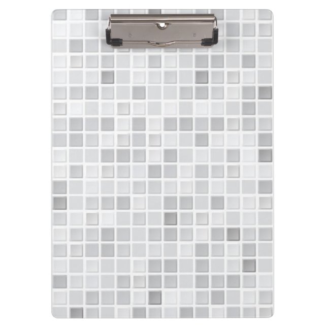 Grey Tiles Pattern Clipboard (Front)