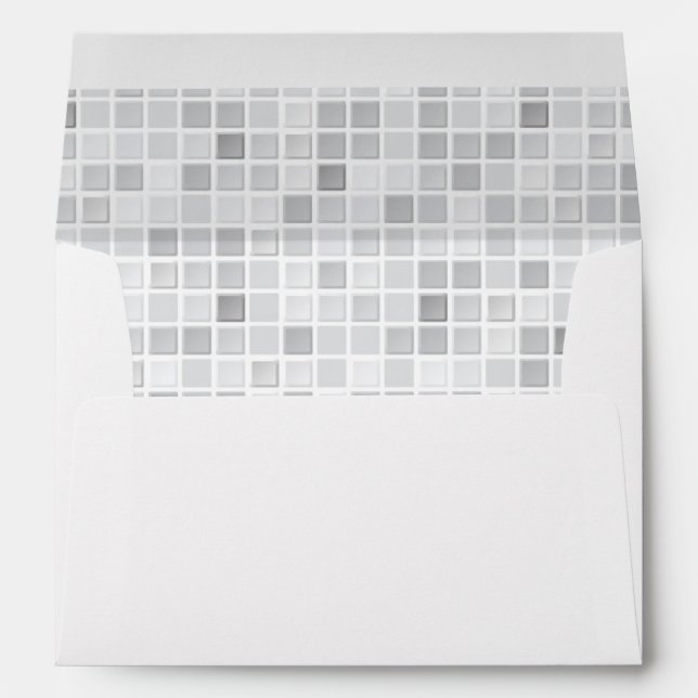 Grey Tiles Pattern Envelope (Back (Bottom))