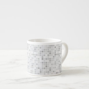 Grey Tiles Pattern Espresso Cup