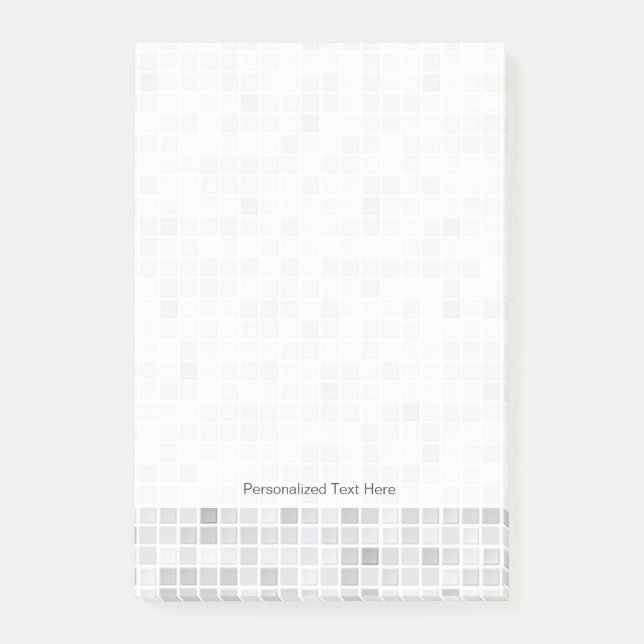 Grey Tiles Pattern Post-it Notes (Front)