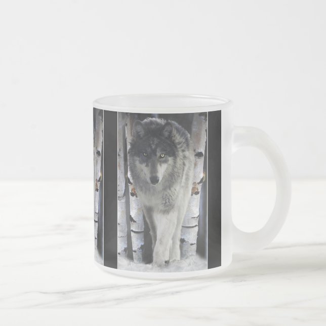 GREY TIMBER WOLF Wildlife Supporter Gift Mugs (Right)