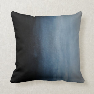 Grey to Dark Blue Ombre Pillow