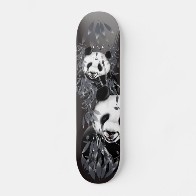 Grey Tone Panda Skateboard (Front)