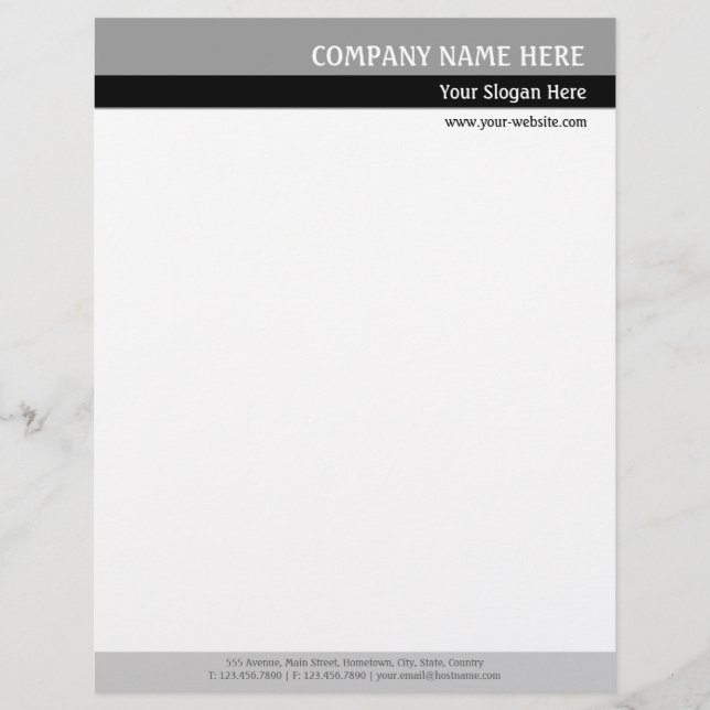 Grey Tones Letterhead Design (Front)