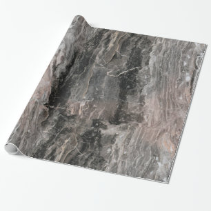 Grey Tones Marble Textured Effect Wrapping Paper