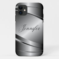 Grey Tones Stainless Steel Metalli Look- Monogram