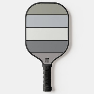 Grey Tones With Black Stripes On Watercolor Paper Pickleball Paddle