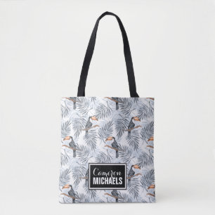 Grey Toucan Add Your Name Tote Bag