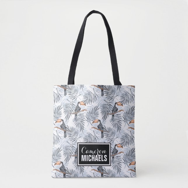 Grey Toucan | Add Your Name Tote Bag (Front)