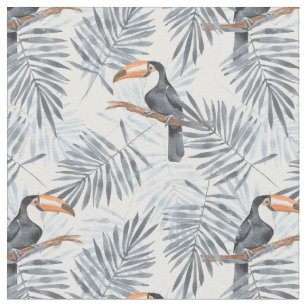 Grey Toucan Fabric