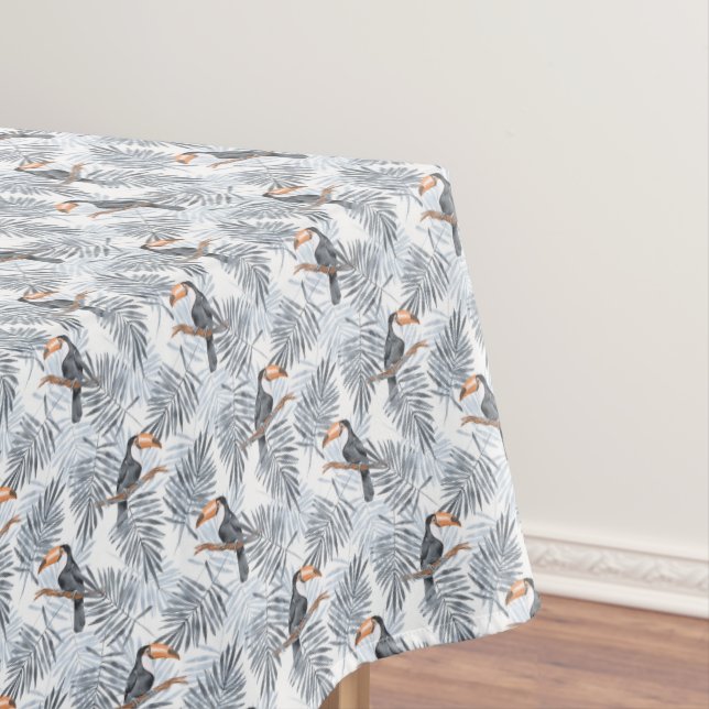 Grey Toucan Tablecloth (In Situ)