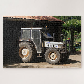 Grey tractor, El Camino, Spain Jigsaw Puzzle