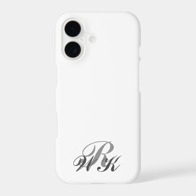 Grey & Transparent Monogram iPhone 7 Plus (Back)