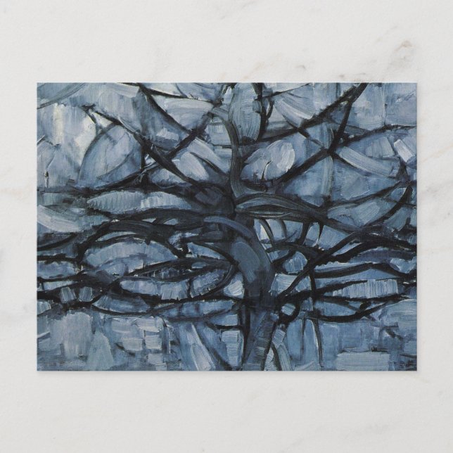 Grey Tree By Piet Mondrian Postcard (Front)
