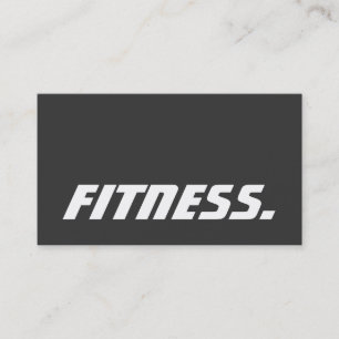 Grey Trendy Personal Trainer Fitness Business Card