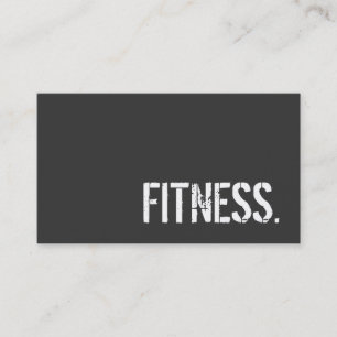 Grey Trendy Personal Trainer Fitness Business Card