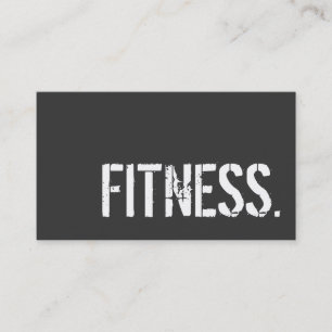 Grey Trendy Personal Trainer Stylish Business Card