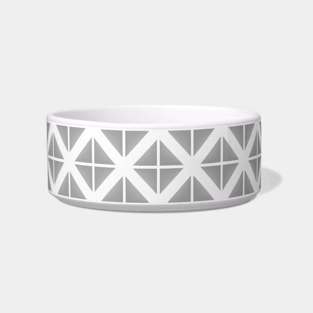 Grey Trendy Triangle Pattern Bowl (Left)