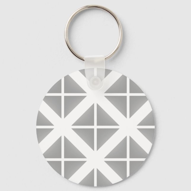 Grey Trendy Triangle Pattern Key Ring (Front)
