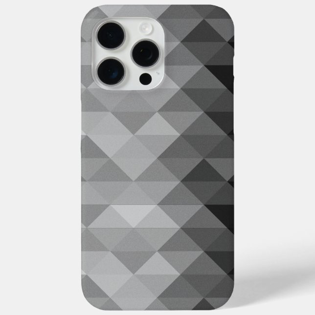 Grey triangle geometric squares pattern Case-Mate iPhone case (Back)