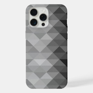 Grey triangle geometric squares pattern iPhone 15 pro max case