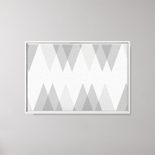 Grey triangles canvas print (Front)