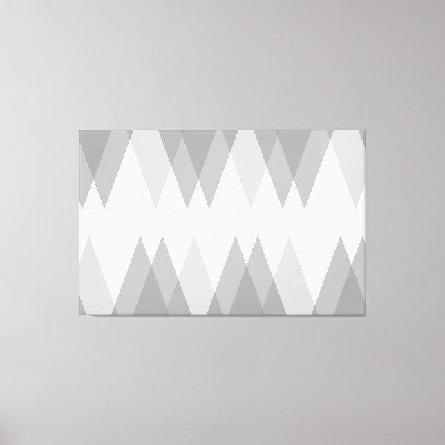Grey triangles canvas print (Front)