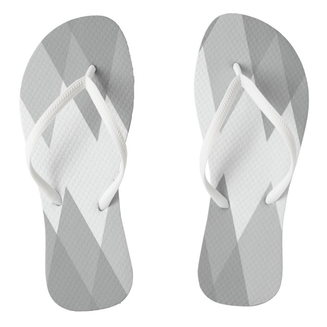Grey triangles flip flops (Footbed)