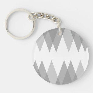 Grey triangles key ring