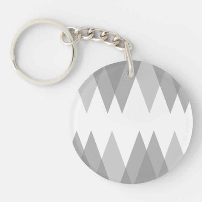Grey triangles key ring (Front)