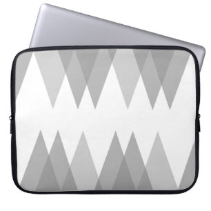 Grey triangles laptop sleeve