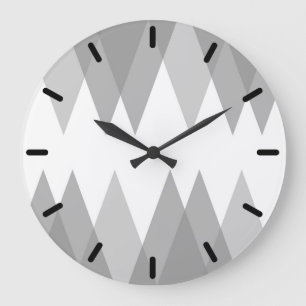 Grey triangles large clock
