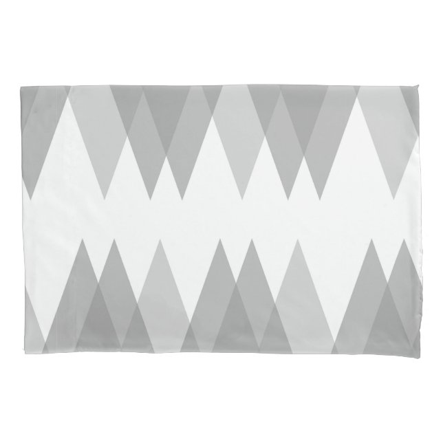 Grey triangles pillowcase (Front)